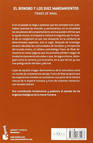El bonobo y los diez mandamientos: En busca de la ética entre los primates (Booket Ciencia)