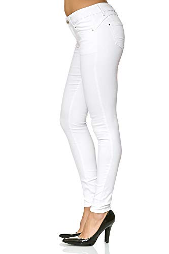 Elara Pantalones Vaqueros Mujer Push Up Skinny Chunkyrayan Blanco Y5110 White 46 (3XL)