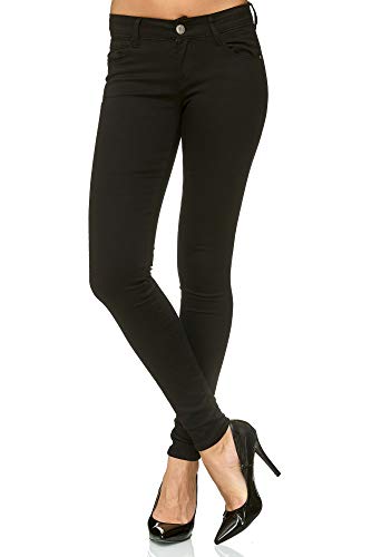 Elara Pantalones Vaqueros Mujer Push Up Skinny Chunkyrayan Negro Y5154 Black 40 (L)