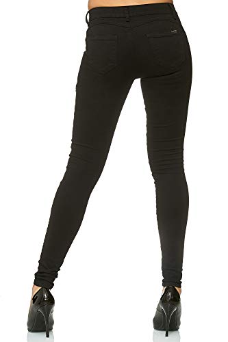 Elara Pantalones Vaqueros Mujer Push Up Skinny Chunkyrayan Negro Y5154 Black 40 (L)