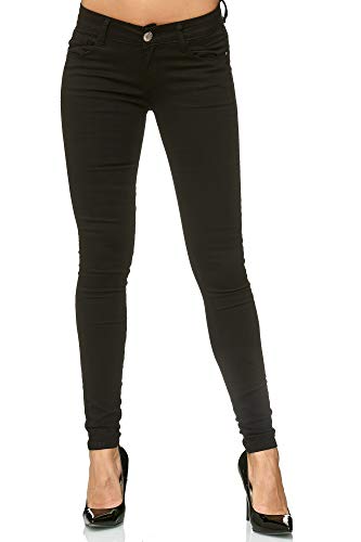 Elara Pantalones Vaqueros Mujer Push Up Skinny Chunkyrayan Negro Y5154 Black 40 (L)