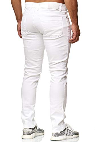 Elara Vaqueros Hombre Slim Fit Denim Stretch Chunkyrayan Blanco 16533-Weiss-29W / 30L