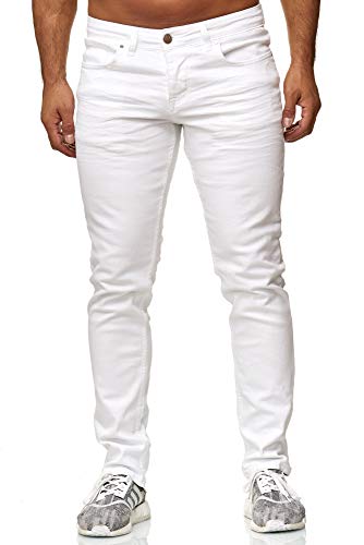 Elara Vaqueros Hombre Slim Fit Denim Stretch Chunkyrayan Blanco 16533-Weiss-29W / 30L