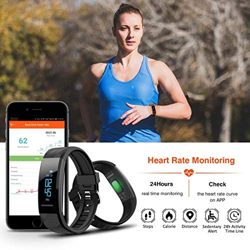 ELEGIANT Pulsera de Actividad Inteligente, Reloj Deportivo IP67 para Hombre Mujer con GPS Monitor de Sueño Podómetro Contador Calorías Notificación de Whatsapps Facebook Llamadas para iOS Android