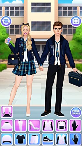 Enamorados en Secundaria Juego : Vestir Chica & Muchacho