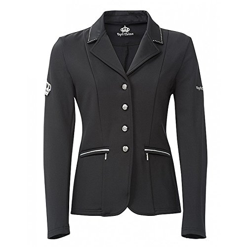 Equi-Theme/Equit'm 988518442 Soft Cristal Chaqueta de competición, Mujer, Contrastes de Color Chocolate/Dorado, Talla única