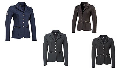 Equi-Theme/Equit'm 988518442 Soft Cristal Chaqueta de competición, Mujer, Contrastes de Color Chocolate/Dorado, Talla única
