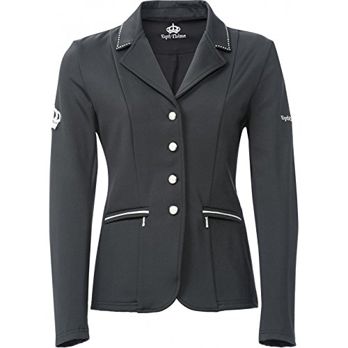 Equi-Theme/Equit'm 988518442 Soft Cristal Chaqueta de competición, Mujer, Contrastes de Color Chocolate/Dorado, Talla única