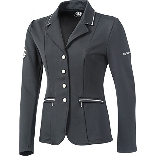 Equi-Theme/Equit'm 988518442 Soft Cristal Chaqueta de competición, Mujer, Contrastes de Color Chocolate/Dorado, Talla única