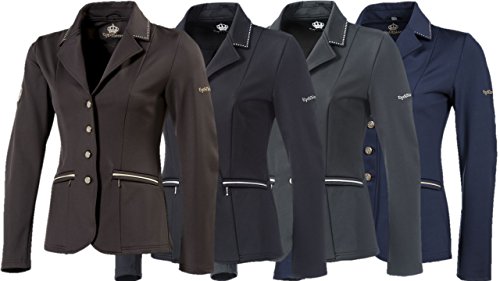 Equi-Theme/Equit'm 988518442 Soft Cristal Chaqueta de competición, Mujer, Contrastes de Color Chocolate/Dorado, Talla única