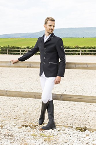 Equi-Theme/Equit'M 988550252 Softshell Chaqueta de competición, Unisex Adulto, Ribete Negro/Gris Claro, Talla única