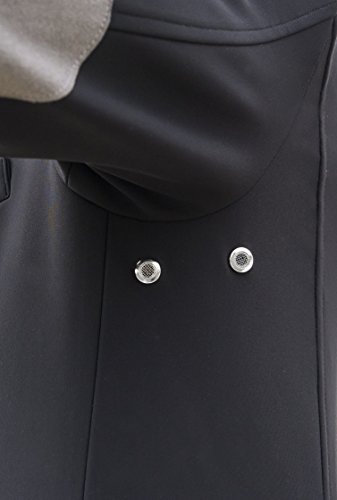 Equi-Theme/Equit'M 988550252 Softshell Chaqueta de competición, Unisex Adulto, Ribete Negro/Gris Claro, Talla única