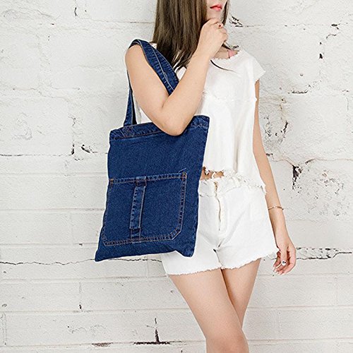 Espeedy Moda Mujer Messenger Bolsos Bolso de Mezclilla Vaqueros Lady Clutches Casual Bolsa de Hombro