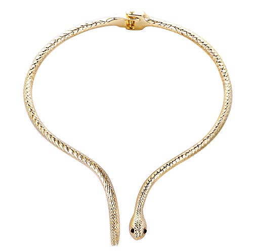 EVER FAITH Collar Colgante Mujer Cristal Austríaco Fiesta Serpiente Gargantilla Tono Dorado