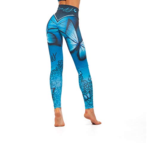Excess Leggins Mujer Fitness Yoga Mallas Deportivo Pilates Running Gimnasio Maillot de Ciclismo Mochila Portatil de Regalos 3D Italiano Push up de Fiesta Mujer Sexy Alas Azul L