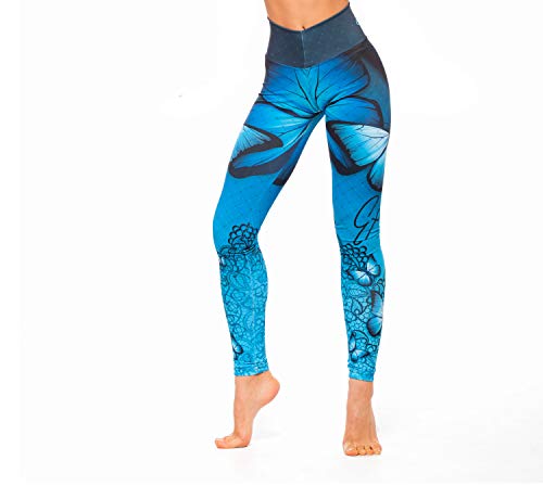 Excess Leggins Mujer Fitness Yoga Mallas Deportivo Pilates Running Gimnasio Maillot de Ciclismo Mochila Portatil de Regalos 3D Italiano Push up de Fiesta Mujer Sexy Alas Azul S