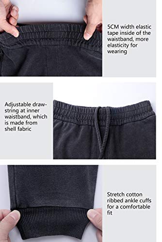 Extreme Pop - Pantalón de chándal elástico de Felpa para Mujer (Negro, S)