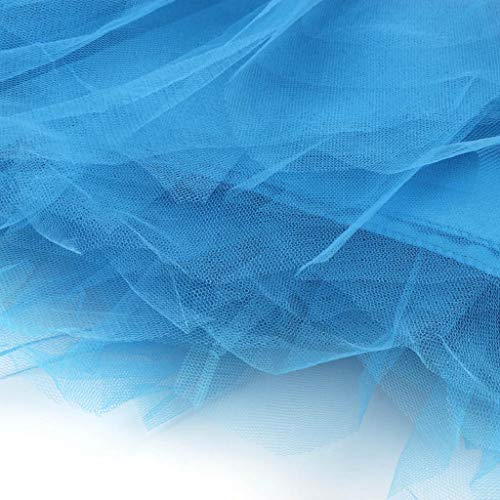 Falda de Tutu Mujer,SHOBDW Pettiskirt Sólido Gasa Plisada Falda Corta Vestidos de Baile Regalos de Cumpleaños Traje Rendimiento Adulto Tutu Baile Falda(Cielo Azul)
