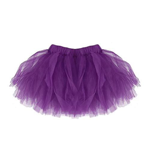 Falda del Tutu para Niña,SHOBDW Bebé Lindo Regalos de cumpleaños para niños Niños Vestidos de Baile Mini Faldas de Ballet Plisadas Rendimiento Fiesta de Lujo(Púrpura)