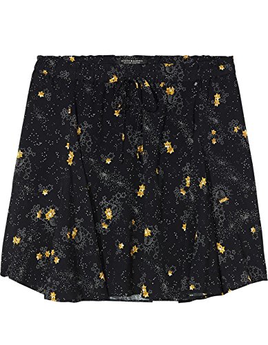 Falda Sedosa Estampada de Maison Scotch (S - Negro)