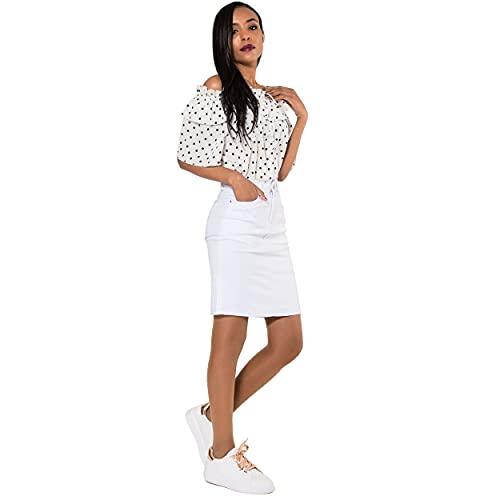 Falda Vaquera para Mujer Minifalda Jeans Casual Elastica para Verano