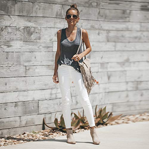 FAMILIZO Vaqueros Rotos Mujer Baratos Vaqueros Mujer Tallas Grandes Vaqueros Altos Ajustados Pantalones lápiz Tejanos Otoño Mujer Casual Elástico slim fit Talle Alto Leggings Blanco 2XL