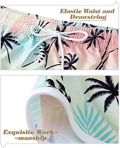 Fanient Pantalones Cortos de Surf para Mujer Pantalones de Surf Slim Fit Yoga Gimnasio Ropa Deportiva Shorts de natación Shorts de Boxeador Gimnasio Bolsillos Pantalones Deportivos Parte Inferior L