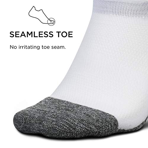 Feetures - Elite Light Cushion - No Show Tab - Calcetines deportivos para correr para hombres y mujeres - Blanco - Talla Mediana