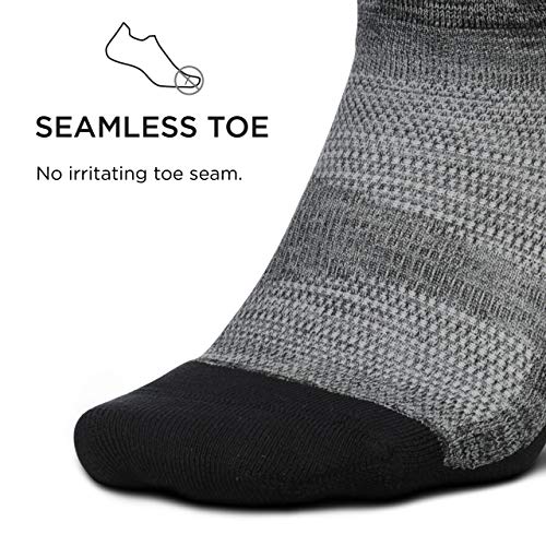 Feetures - Elite Light Cushion - No Show Tab - Calcetines deportivos para correr para hombres y mujeres - Gris - Talla Grande