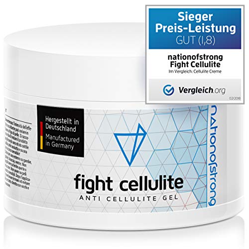 Fight Cellulite - 225ml Anticelulitico reductor - Made in Germany - 1.000e clientes entusiasmadas - reafirmante y cálido - activa la piel para una absorción óptima de los principios activos