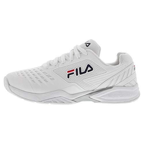FILA Women's Axilus 2 Energized Tennis Shoe (White/White/FILA Navy, 7.5)