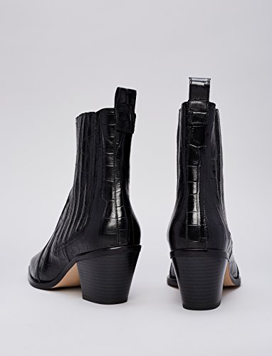 find. Botines de Cuero Estilo Vaquero Mujer, Negro (Black), 37 EU