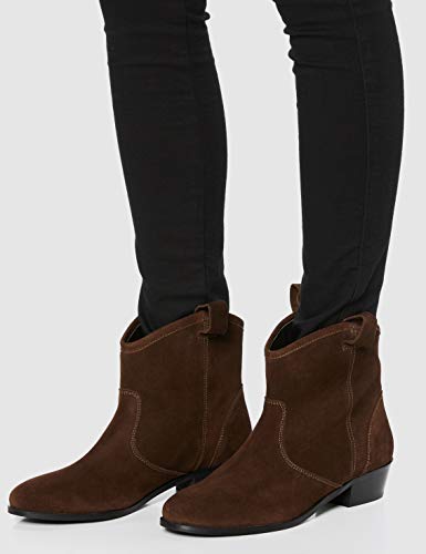 find. Pull On Leather Casual Western Botines, Marrón Brown, 39 EU