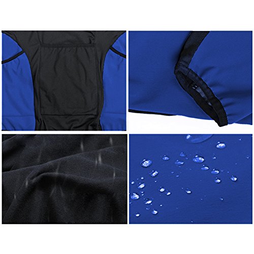Fitsund – Chaqueta de ciclismo de invierno, con manga larga, para hombre, hombre, color negro/azul, tamaño medium