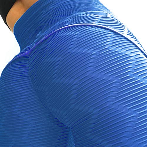 FITTOO Leggings Mallas Mujer Pantalones Deportivos Yoga Alta Cintura Elásticos y Transpirables1500#3 Azul Chica