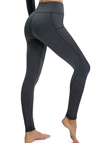 FITTOO Mallas Leggings Mujer Pantalones Deportivos Yoga Alta Cintura Elásticos Transpirables Negro L