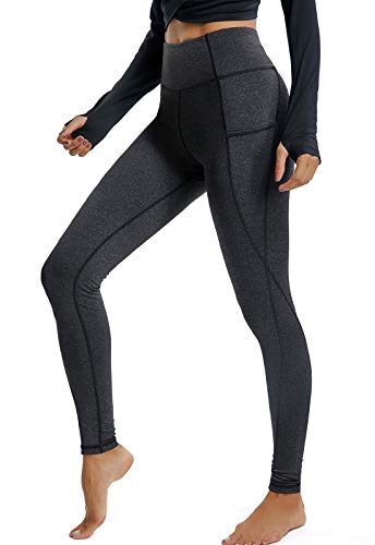 FITTOO Mallas Leggings Mujer Pantalones Deportivos Yoga Alta Cintura Elásticos Transpirables Negro L