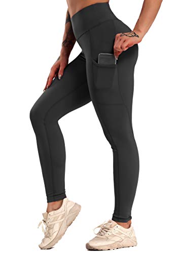 FITTOO Mallas Leggings Mujer Pantalones Deportivos Yoga Alta Cintura Elásticos Transpirables Negro XL