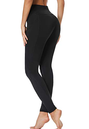 FITTOO Mallas Leggings Mujer Pantalones Deportivos Yoga Alta Cintura Elásticos y Transpirables #2 Negro S