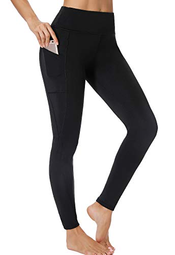 FITTOO Mallas Leggings Mujer Pantalones Deportivos Yoga Alta Cintura Elásticos y Transpirables #2 Negro S