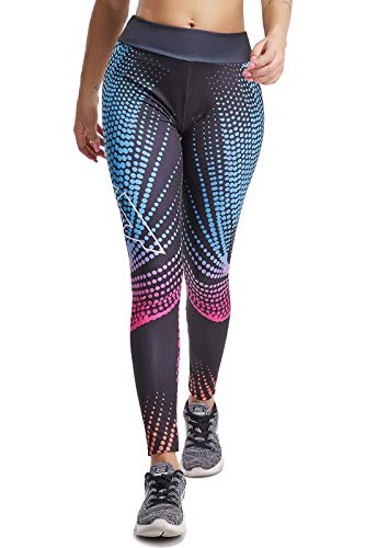 FITTOO Mallas Pantalones Deportivos Leggings Mujer Yoga de Alta Cintura Elásticos y Transpirables para Yoga Running Fitness con Gran Elásticos890 Negro S