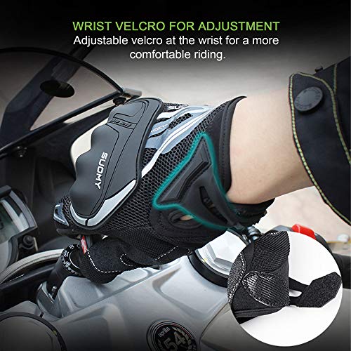 FitTrek Guantes de Moto Mujer - Guantes MTB Motocross Tácticos - Pantalla Táctil Guantes Antideslizante con Protecciones - Guantes Niña para Motocicleta Ciclismo Caza Escalada Acampar