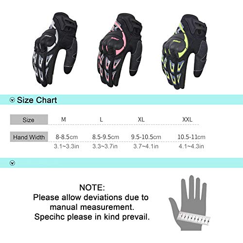 FitTrek Guantes de Moto Mujer - Guantes MTB Motocross Tácticos - Pantalla Táctil Guantes Antideslizante con Protecciones - Guantes Niña para Motocicleta Ciclismo Caza Escalada Acampar