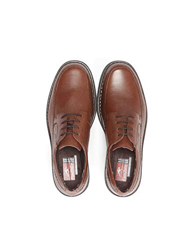Fluchos | Zapato de Hombre | Clipper 9579 Cidacos Libano Zapatos Confort | Zapato de Piel de Ternera de Primera Calidad | Cierre con Cordones | Piso de Goma Personalizado