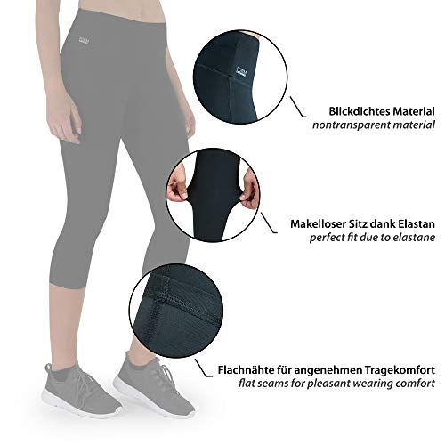 Formbelt Leggings deportivos Capri para mujer, 3 y 4, color negro, cintura alta, talla grande, con bolsillos, 3 cuartos (leggings negro, XXL)