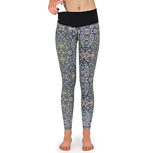 Formbelt® - Pantalón Largo de Running con Bolsillo integrada para Teléfonos Móviles, Leggings Deportivo para Mujeres Riñonera Llaves Gimnasio Mujer Jogging Correr Escalada o Yoga (Spirit One, M)