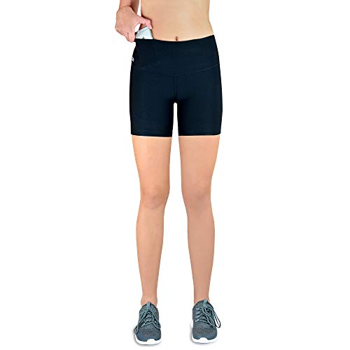 Formbelt® - Pantalón Pirata, Capri de Running con Bosillo, Leggings Deportivo para Mujeres con Riñonera integrada para Teléfonos Móviles Llaves Gimnasio Jogging Correr Escalada Yoga |Cortos XS