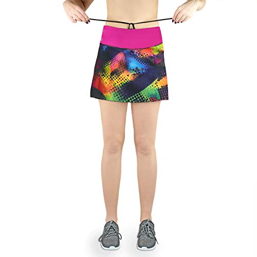Formbelt® - Variosports Skirt Sports Falda Deportiva para Mujer Integrado para Guardar teléfonos móviles de hasta 6,5", Llaves, pañuelos - Running, Yoga, Fitness, Gym, Brazil M