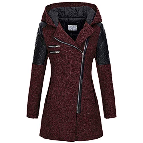 Fossen MuRope Abrigos de Mujer Invierno Largos Rebajas Elegantes, Rebecas Invierno Mujer Abrigos Desigual Mujer Nieve Moda - Suéter Parkas Chicas, Blogger de Moda