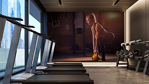 Fotomural Vinilo Pared Deportivo Barato Chica Gym | Fotomurales Pared | Fotomural Decorativo | Mural | Vinilo Decorativo | Varias Medidas 350 x 250 cm | Decoración Gimnasios | Deportes Varios